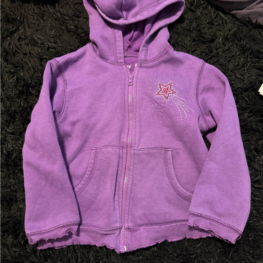 Okie Dokie Purple Hoodie with Star Design